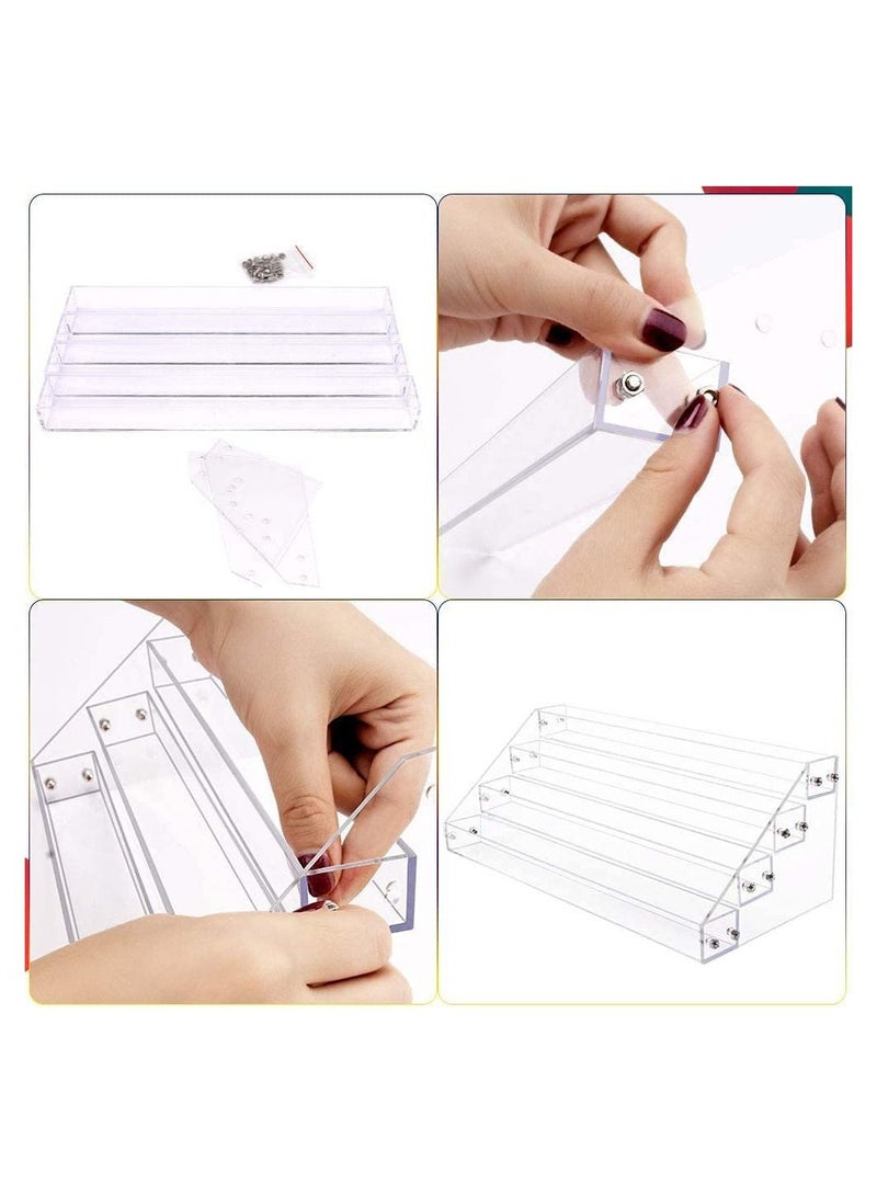 أوريتي منظمات وصناديق تخزين طلاء الأظافر من الأكريليك الشفاف بأربع طبقات - Image 5