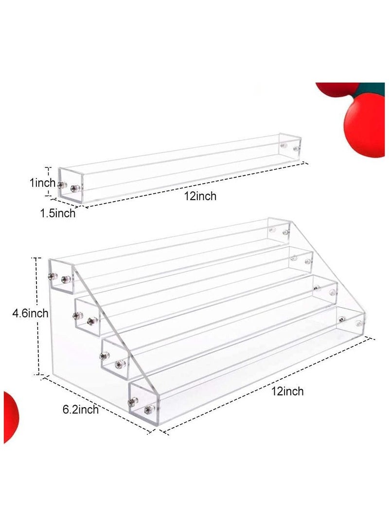 أوريتي منظمات وصناديق تخزين طلاء الأظافر من الأكريليك الشفاف بأربع طبقات - Image 4
