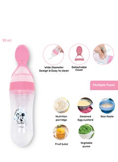 Disney Minnie Mouse Silicone Baby Food Dispensing Spoon 3Oz/90Ml Infant Squeeze Cereal Feeder, Baby Fresh Food Feeder, BPA Free, 6M+ Babies  - Image 2