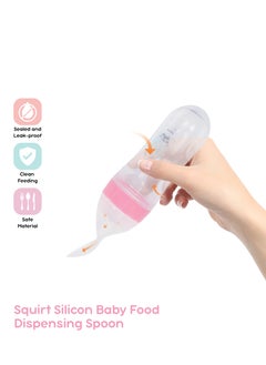 Disney Minnie Mouse Silicone Baby Food Dispensing Spoon 3Oz/90Ml Infant Squeeze Cereal Feeder, Baby Fresh Food Feeder, BPA Free, 6M+ Babies  - Image 3