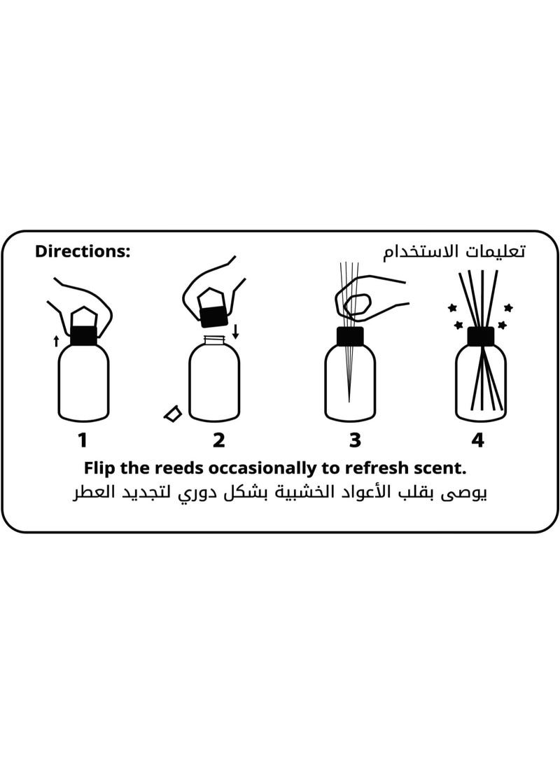 Gulf Orchid Peach Crumble Reed Diffuser Aromatherapy Air Freshener Fragrance - Perfect for Home, Livingroom, Bedroom, Toilet, Closet & Office - 110ml - Image 3