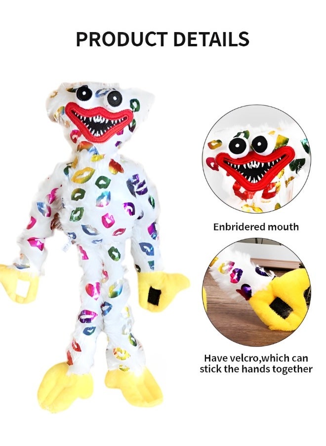 GROIC - Wuggy Plush Toy, Poppy Playtime Surrounding Doll, Smiling Huggy Wuggy Plush Stuffed Doll Holiday Decoration Gift Monster Horror Game Toys 15.7 Inch White - Image 1