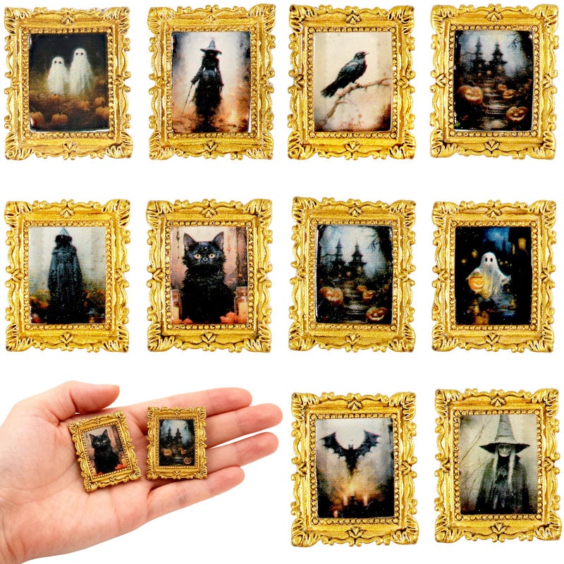 Furjane 1/12 Scale Miniature Accessories of Magic Frames Tiny Scary Photo Frames for DIY Magic Witchy Mini House Diorama Decortion - Image 1