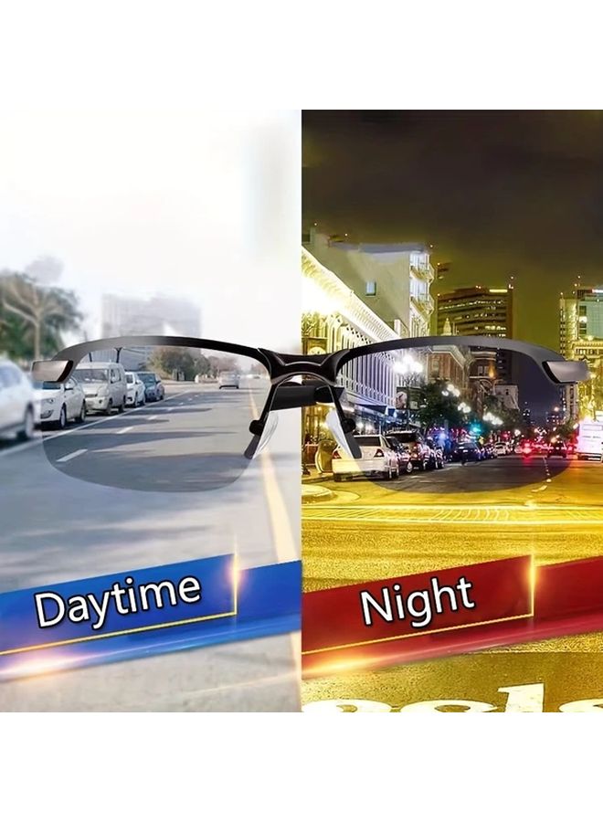 نظارات سوداء عصرية متينة للرجال والنساء، إطار خفيف الوزن برؤية أنيقة ليلاً ونهاراً - Image 4