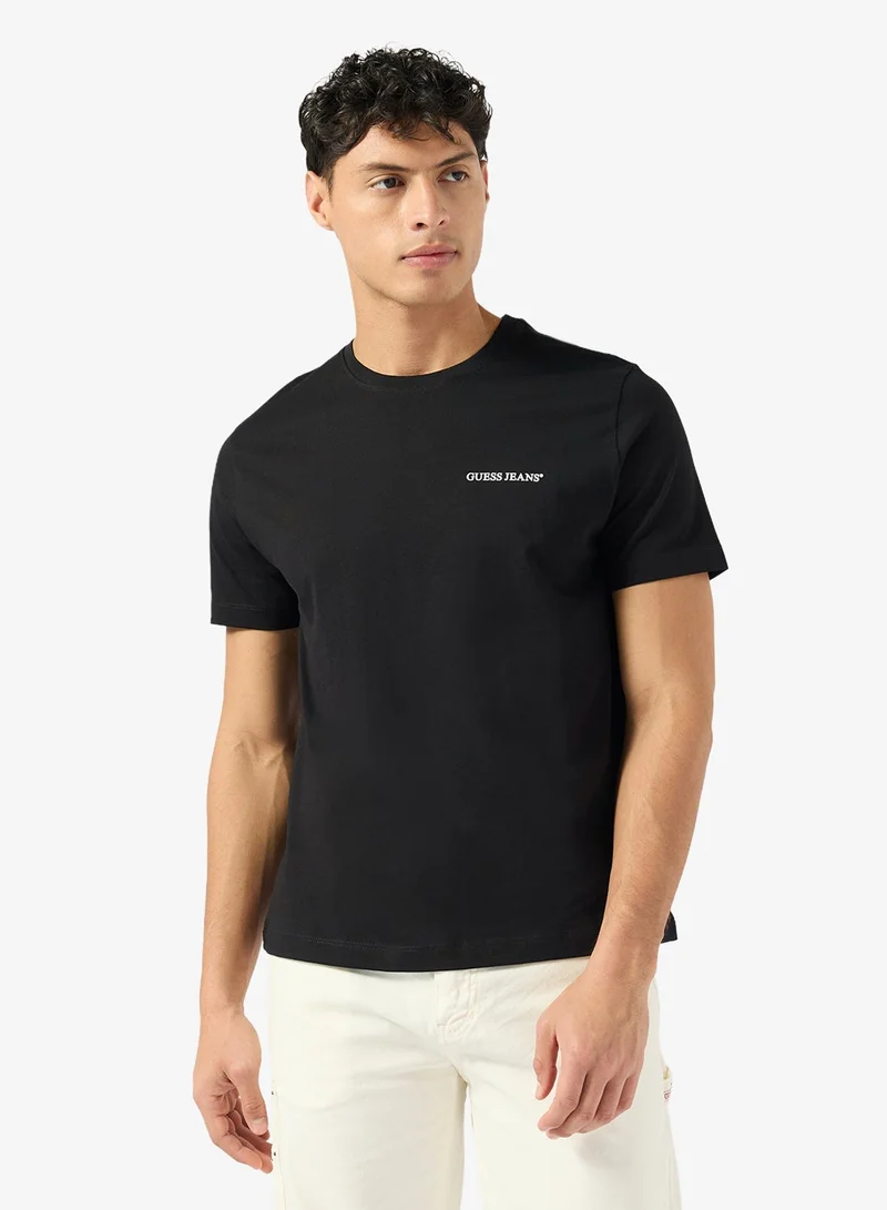 GUESS Short Sleeve Crew Neck Logo Print
