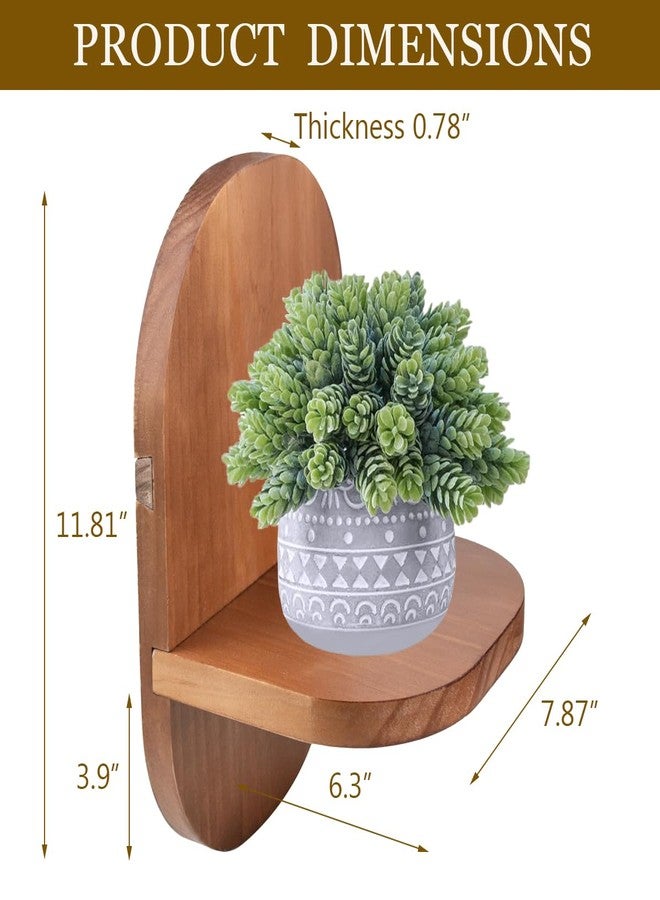 ARTORA Wall Mounted Plant Holder, Wooden Flower Pot Wall Hanging Shelf Stand Black Indoor Outdoor Decorative Floating Shelves Planter Hanger Racks for Wall Bedroom Living Room Porch Balcony Decor - Image 3