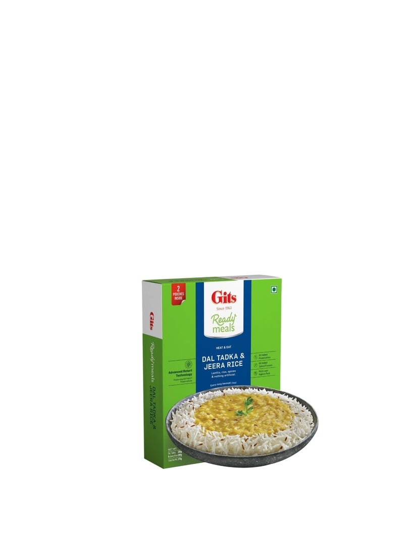 Gits Jeera Rice and Dal Tadka Ready to Eat Combo Meal, 375g - Image 2