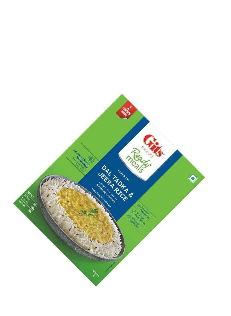 Gits Jeera Rice and Dal Tadka Ready to Eat Combo Meal, 375g - Image 3