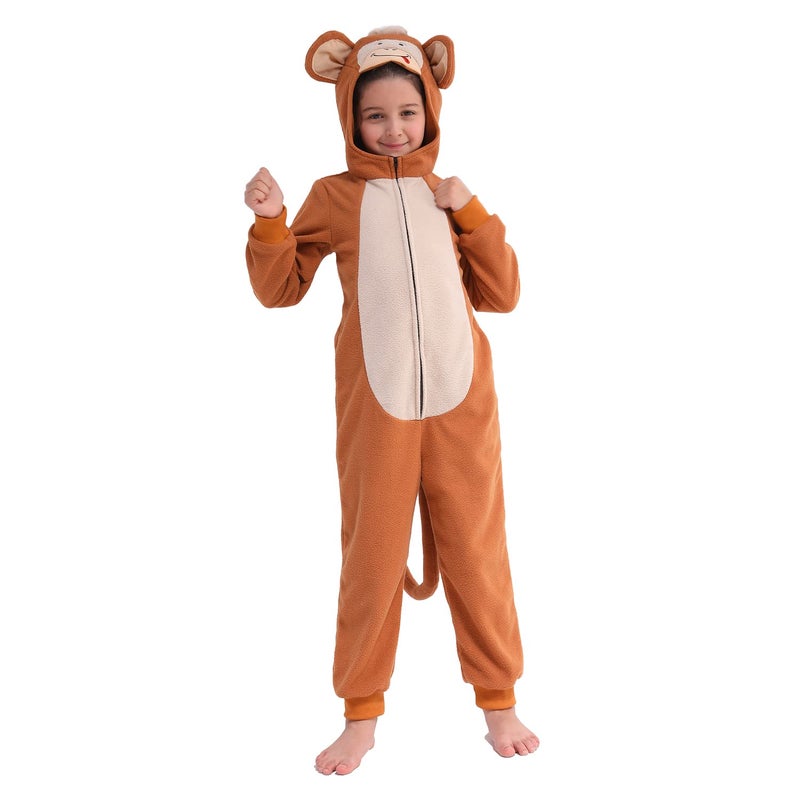 Wizland Kids Monkey Onesie Animal Costume for Kids One Piece Monkey Costume Unisex Onesie Outfit 1012