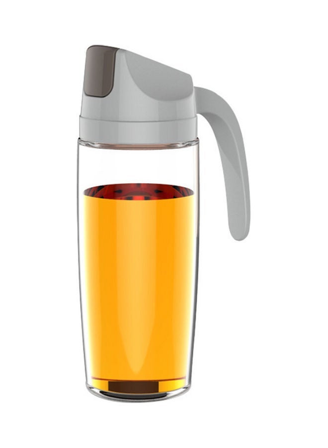 NIBEMINENT Leak-Proof Oil Bottle With Lid Clear/Grey 630ml