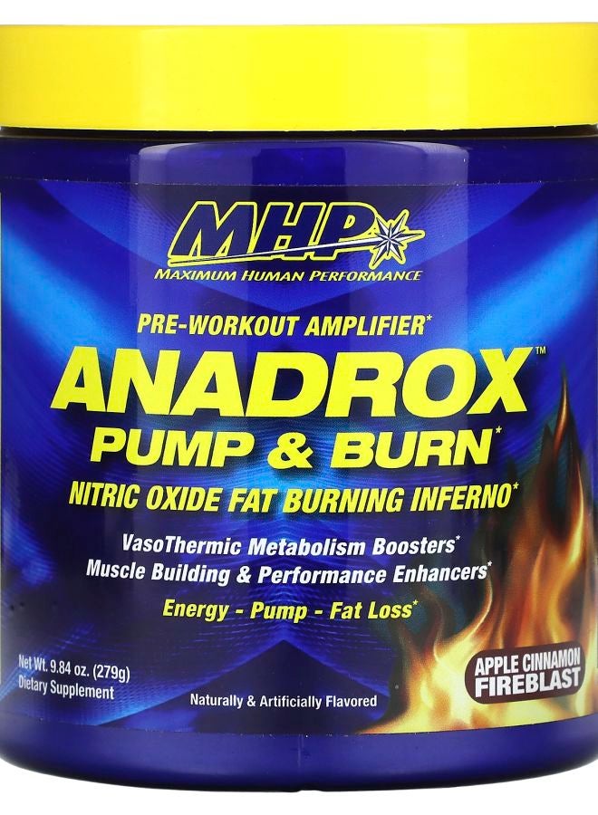 Anadrox Pump & Burn PreWorkout Amplifier Apple Cinnamon Fireblast 9.84 oz (279 g)