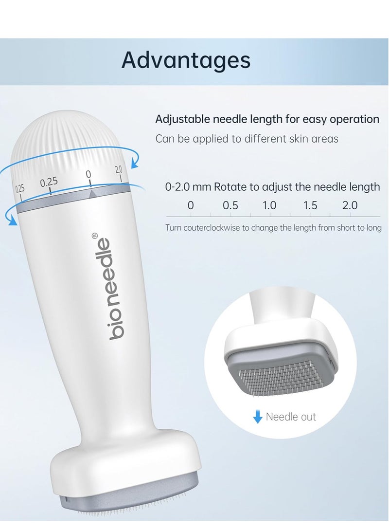 bio needle Adjustable 120 pins Microneedling Skin Stamp Professional Microneedle Stamp Alternative Beauty Pen Micro Needle For Men and women Skin Care Home Use - Image 3