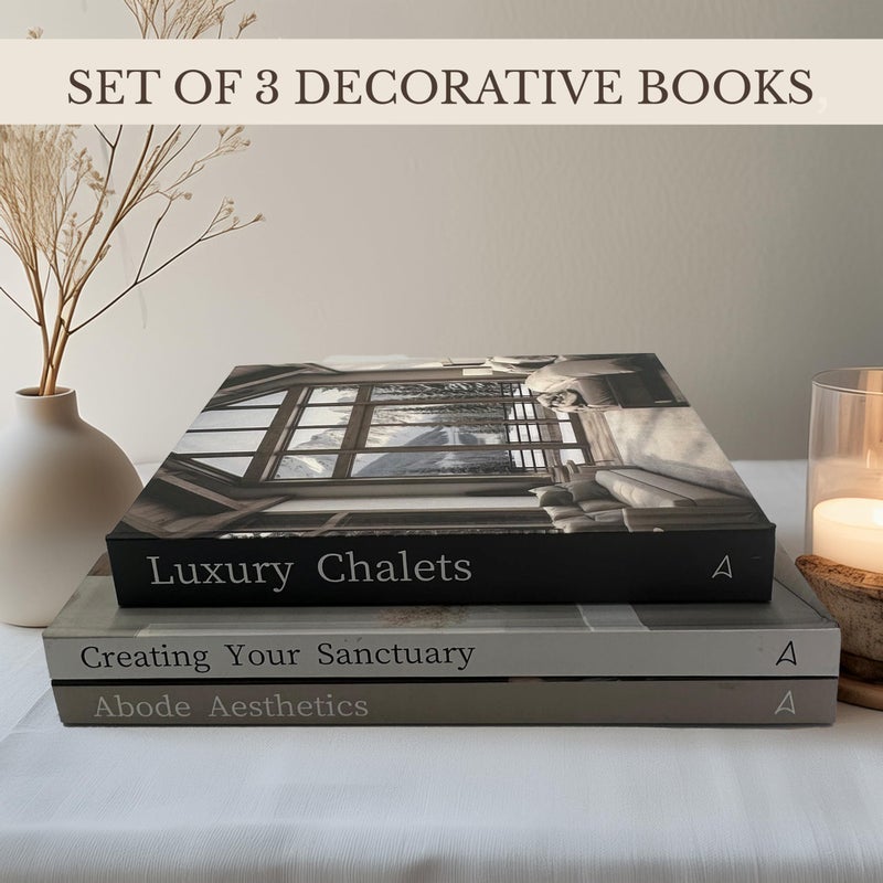 Array & Arrow Decorative Books for Home Decor - Set of 3 Meticulously Designed Hardcover Fake Books for Decoration, Modern, Stylish, and Minimalist Coffee Table Decor - Image 2