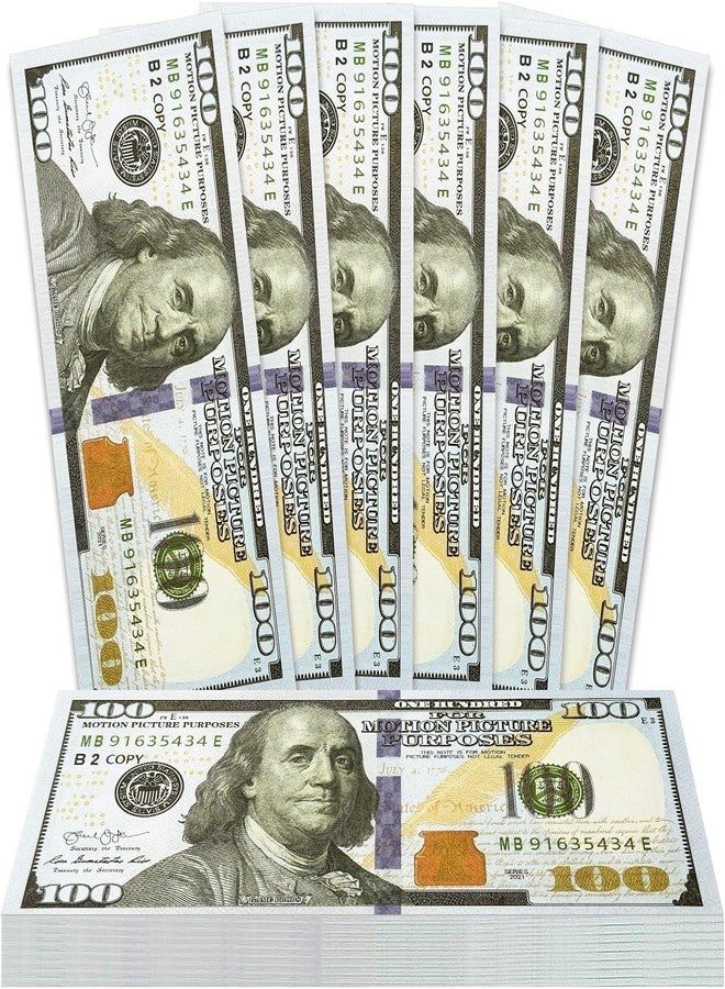 Mallexo Dollar Money Prank Toys for Kids 100Pcs Coupons Dummy Doller Currency Notes for Boy | Girl Learning & Education Baby Money Toys Multicolor Nakli pese or Playing Fake Money Notes Birthday Gift - Image 1