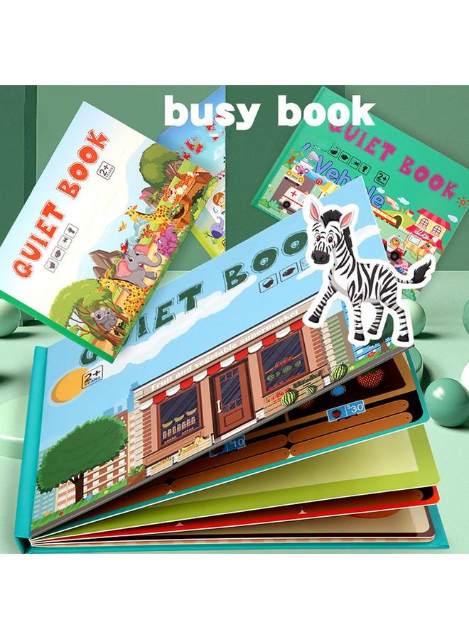 NIBEMINENT Busy Book for Kids Develop Learning Skills Children Quiet Paste Preschool Activity Toys Educational Puzzle Game  - Image 5