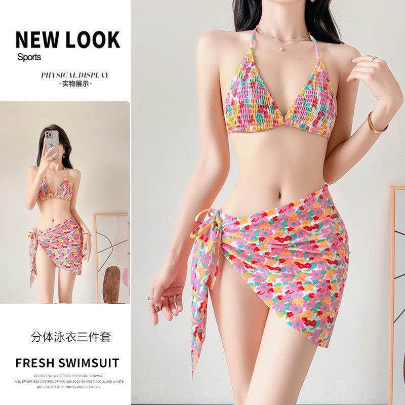 Dopamine Pure Desire Bikini Three-Piece Swimsuit Women''s Summer Seaside Wear Holiday Style Sweet Sexy Split Swimsuit - Image 2