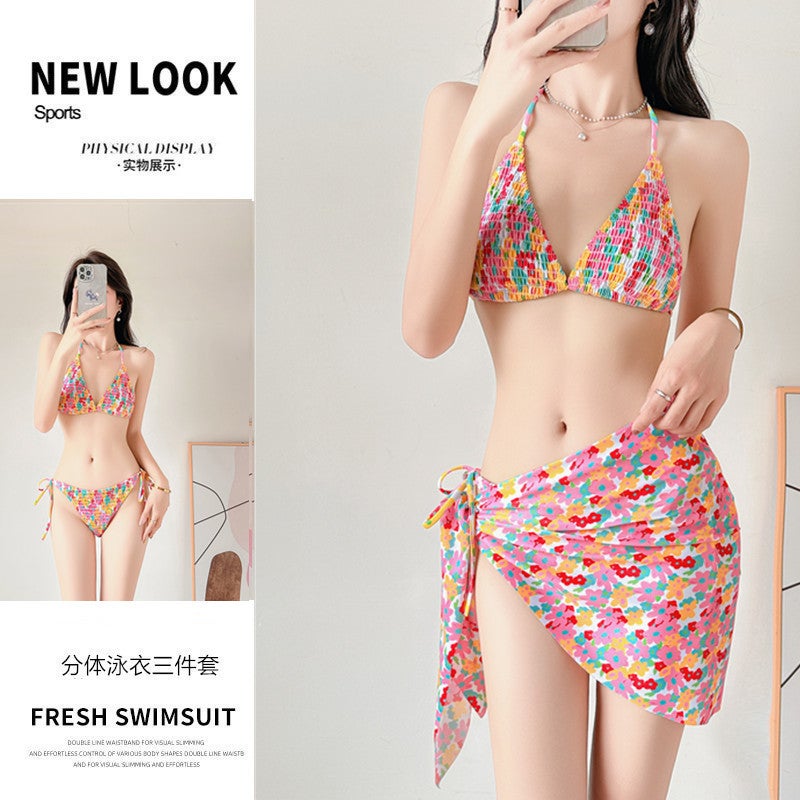 Dopamine Pure Desire Bikini Three-Piece Swimsuit Women''s Summer Seaside Wear Holiday Style Sweet Sexy Split Swimsuit - Image 4