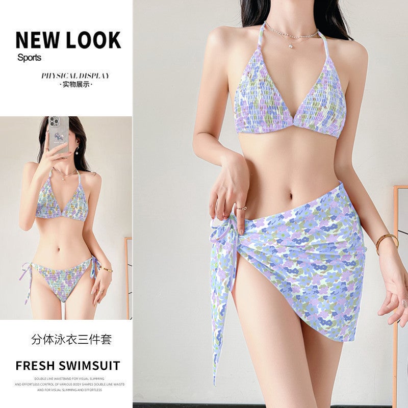 Dopamine Pure Desire Bikini Three-Piece Swimsuit Women''s Summer Seaside Wear Holiday Style Sweet Sexy Split Swimsuit - Image 5