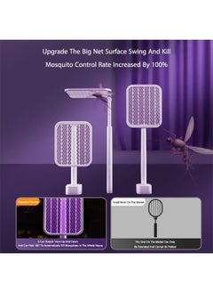 OASIS DESERT Retractable Folding Electric Mosquito Swatter Home Mosquito Swatter Rechargeable Mosquito Swatter Automatic Mosquito Swatter Nightlight  - Image 4