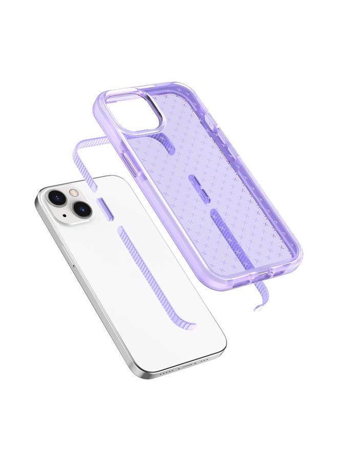 Zaboon Case For iPhone 13 Grid Pattern Shockproof Transparent TPU Phone Case - Image 4