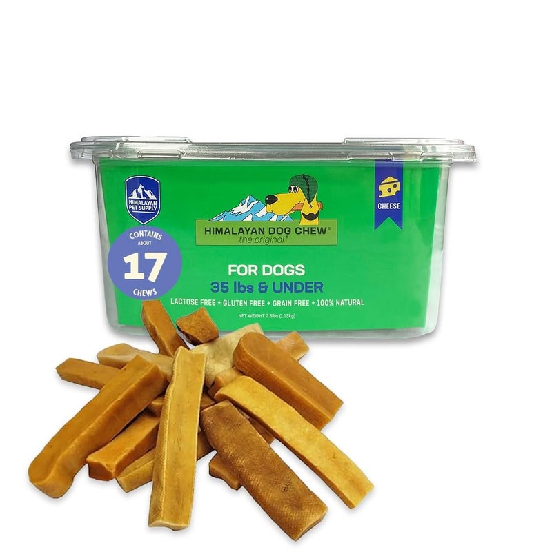 Himalayan Dog Chew Cheese Chews Long Lasting Stain Free Protein Rich Low Odor 100 Natural Healthy Safe No Lactose Gluten Or Grains 25 lbs BULK TUB MEDIUM for 35 Lbs Smaller