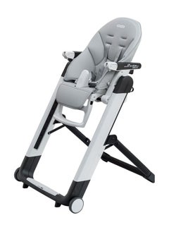 Peg Perego Siesta Follow Me Multifunctional Compact Highchair For Kids, Suitable From 0 Months To 3 Years (Upto 15 Kg) - Ice  - Image 2