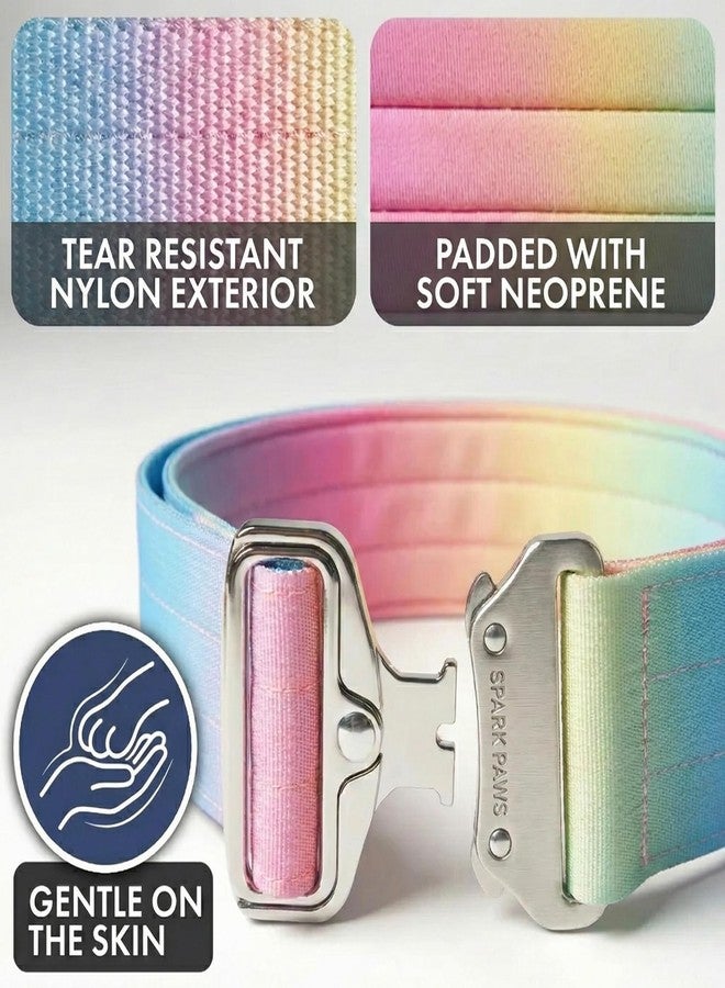 Spark Paws Tactical Dog Collar with Handle - Premium Quality Collar, Robust and Durable Design for Large, Strong Breeds - Pitbulls, Labradors, GSD - Pastel Icing - L - Image 5