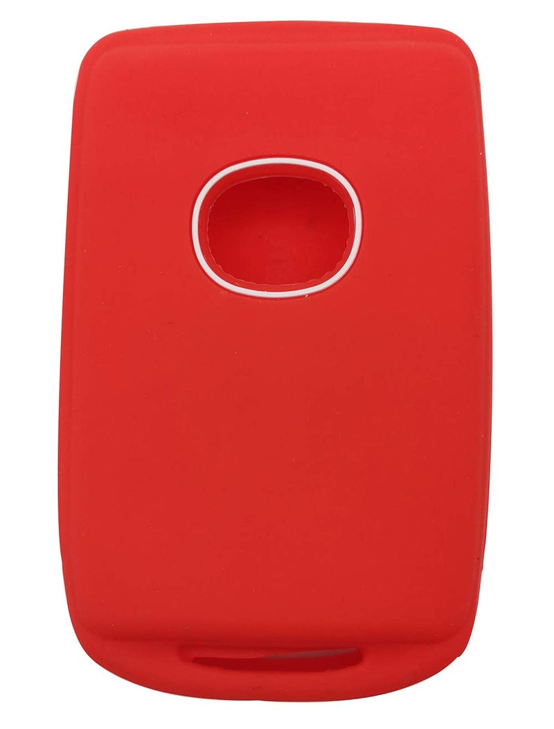 Arruweer 2Pcs Smart Key Fob Cover Case Protector Fit for 2021 2020 2019 Mazda 3 CX-30 CX-5 CX-9 Mazda 6 WAZSKE11D01 Keyless Entry Remote Fob Skin Jacket Bag Holder (1 Black with Red + 1 Red) - Image 2