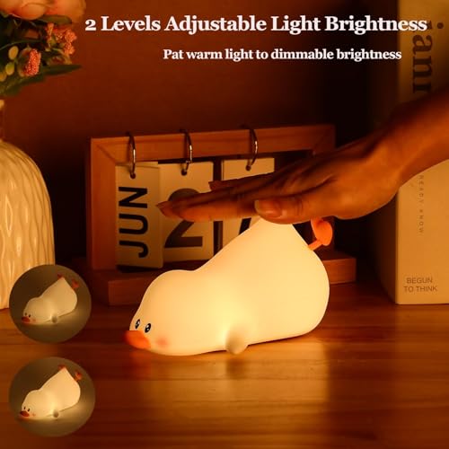 ZKLiLi Night Light for Kids Lamp, 16 Colors Lamp Cute, Dimmable Baby Night Lights for Nursery,Silicone Rechargeable Nightlight for Kids Room, Kawaii Room Decor (Duck) - Image 5