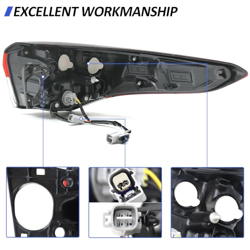 LEAVAN Outer Tail Light Assembly Fit for 2020 2021 2022 Toyota Highlander, LED Rear Left Lamp Brake Taillight Driver Side 815600E230 TO2804156 - Image 3