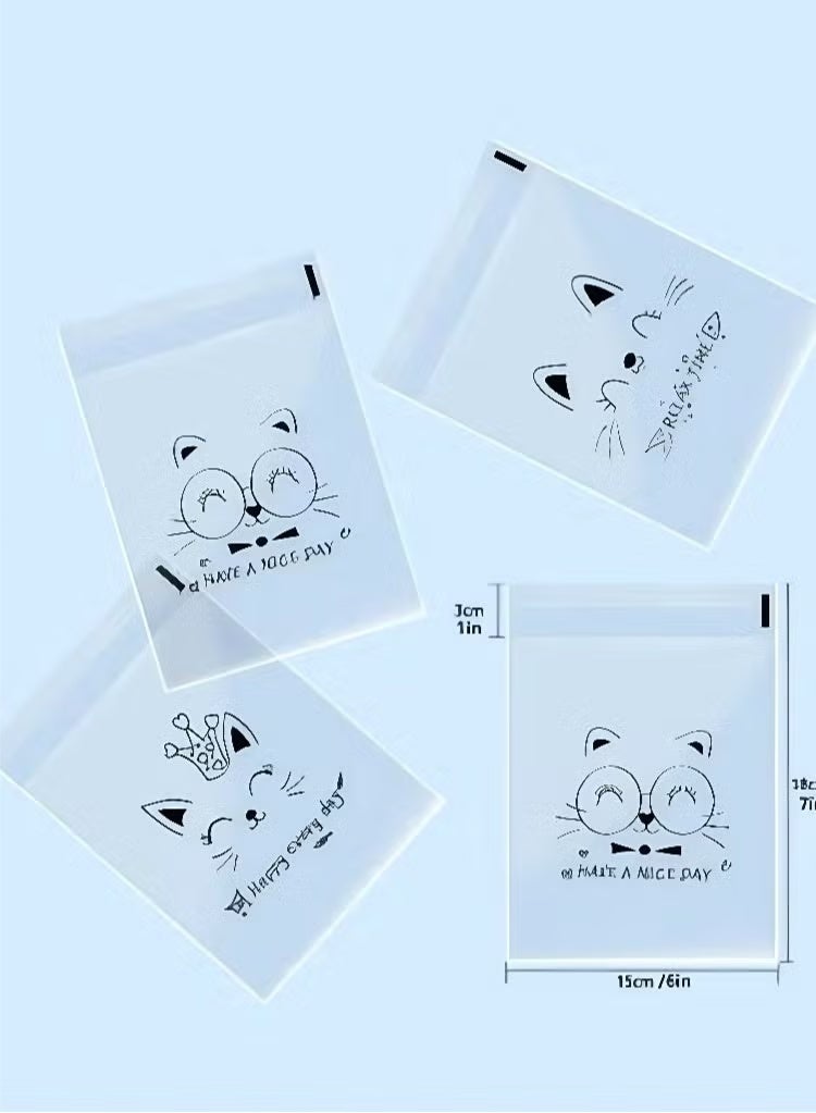 100PCS Bread Packaging Bags, Wedding Candy Bags, Toasted Bread Bags, Biscuit Bags, Dessert Bags, Storage Bags, Transparent Food Packaging and Storage Bags, Environmentally Friendly and Hygienic, High-Quality Packaging Bags - Image 4