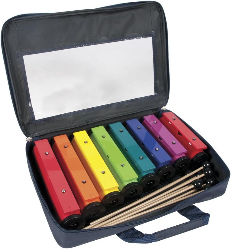 Basic Beat BBRCB8 Diatonic Resonator Chime Bars - Tube-Shaped with Zippered Case, Color-Matched with Boomwhackers & Joia Tubes for Easy Classroom Integration - Image 3