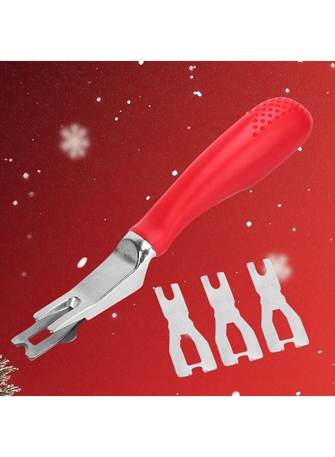 4pcs Dual Function PVC Welding Razor Floor Scraper Heavy Duty Metal Red Handle - Image 5