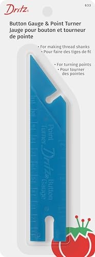 Dritz 5-1/2" Button Gauge & Point Turner, 1 Count Guage & Turner, Blue, 7.75 x 2.88 x 0.5 - Image 5