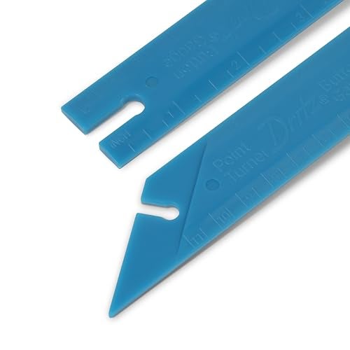 Dritz 5-1/2" Button Gauge & Point Turner, 1 Count Guage & Turner, Blue, 7.75 x 2.88 x 0.5 - Image 2