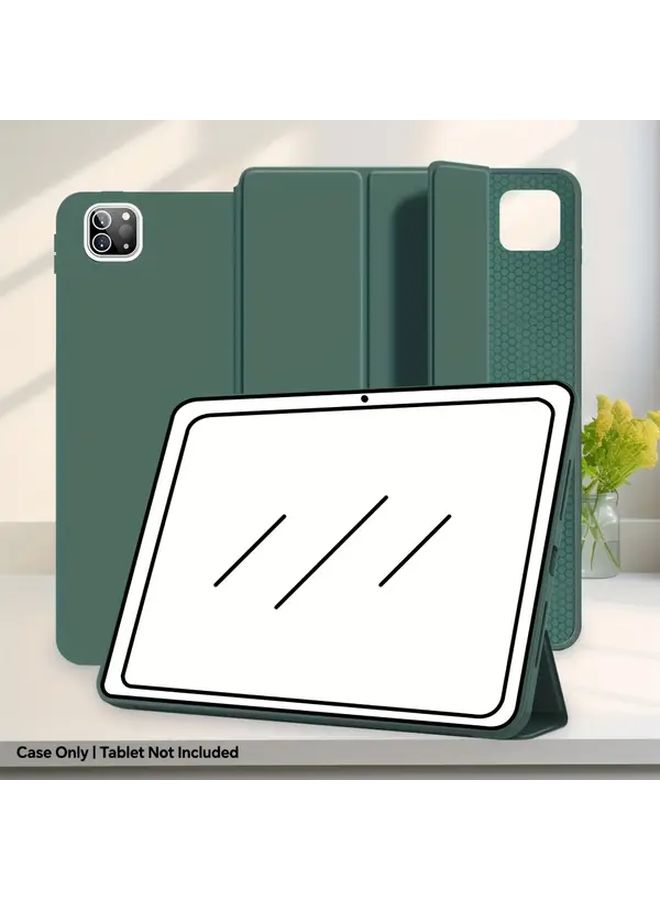 Deep Green iPad Pro 12.9 Case 2018 2020 2021 2022 Pencil Holder Folding Stand Auto Wake Sleep - Image 1