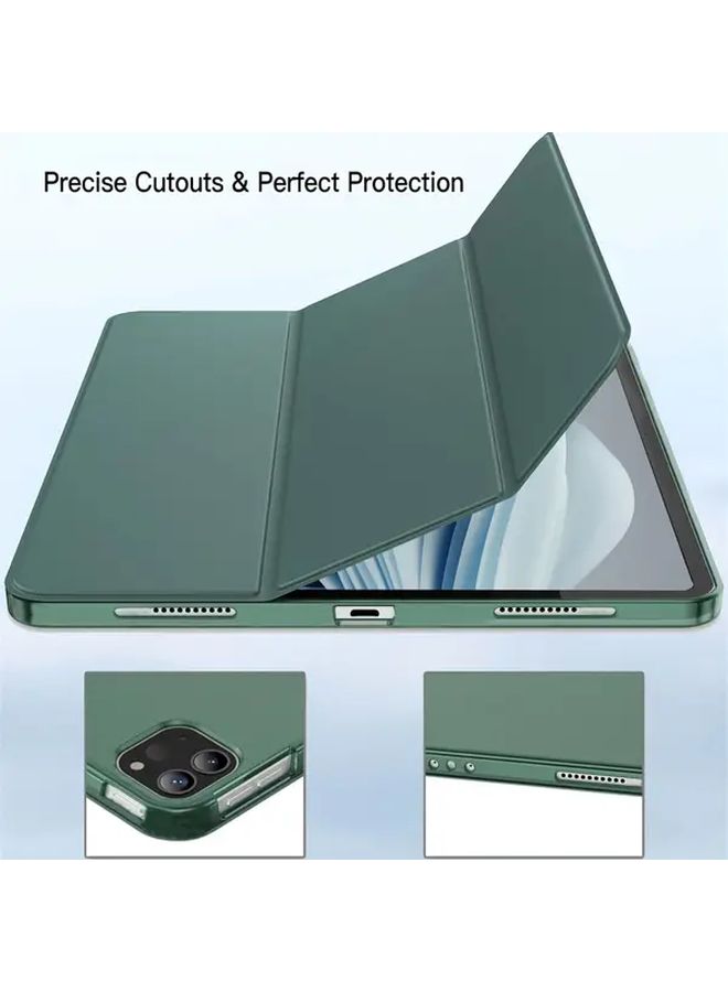 Deep Green iPad Pro 12.9 Case 2018 2020 2021 2022 Pencil Holder Folding Stand Auto Wake Sleep - Image 5