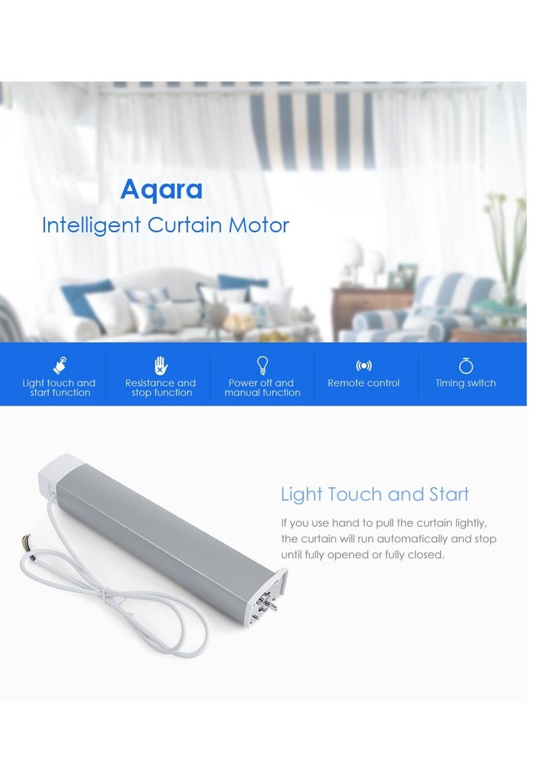 Aqara Smart Zigbee Electric Curtain Motor ZNCLDJ11LM Track Timing Automatic Rail Remote Control Voice Homekit - pzsku/Z0F167238B6E0D57347F9Z/45/_/1729674110/8b5f3edc-f9fe-4aae-96f7-80966ff84bc5