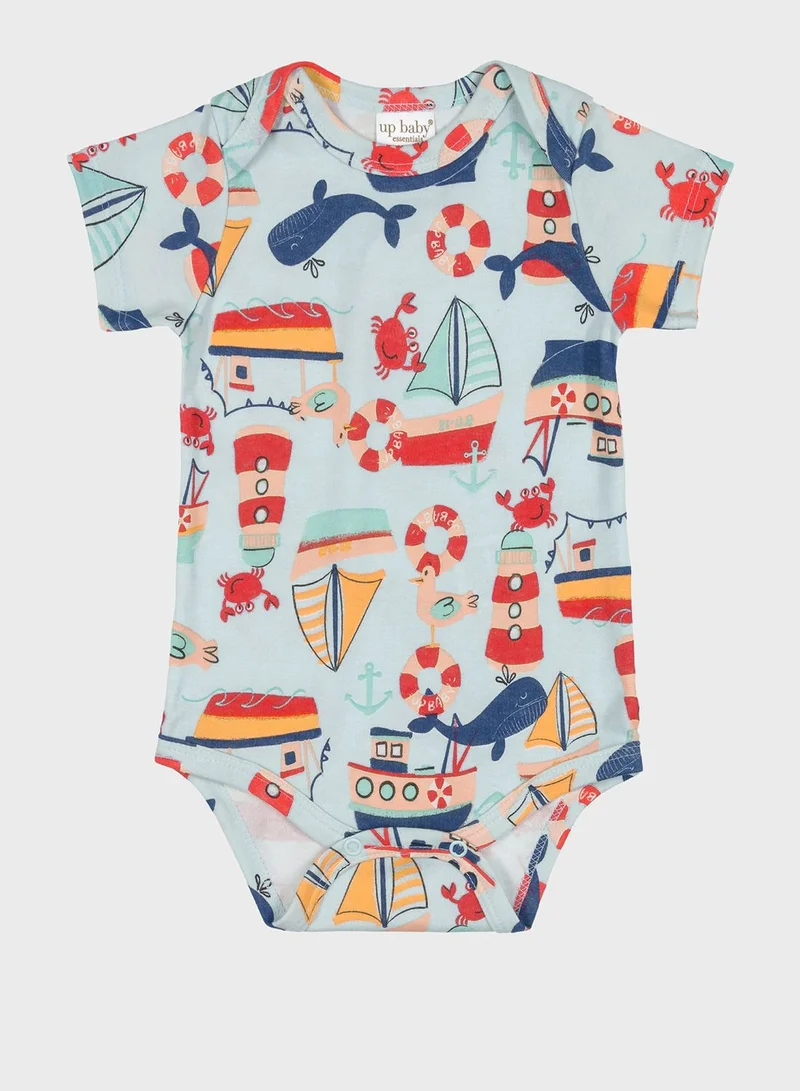 Up Baby Infant Printed Half Bodysuit