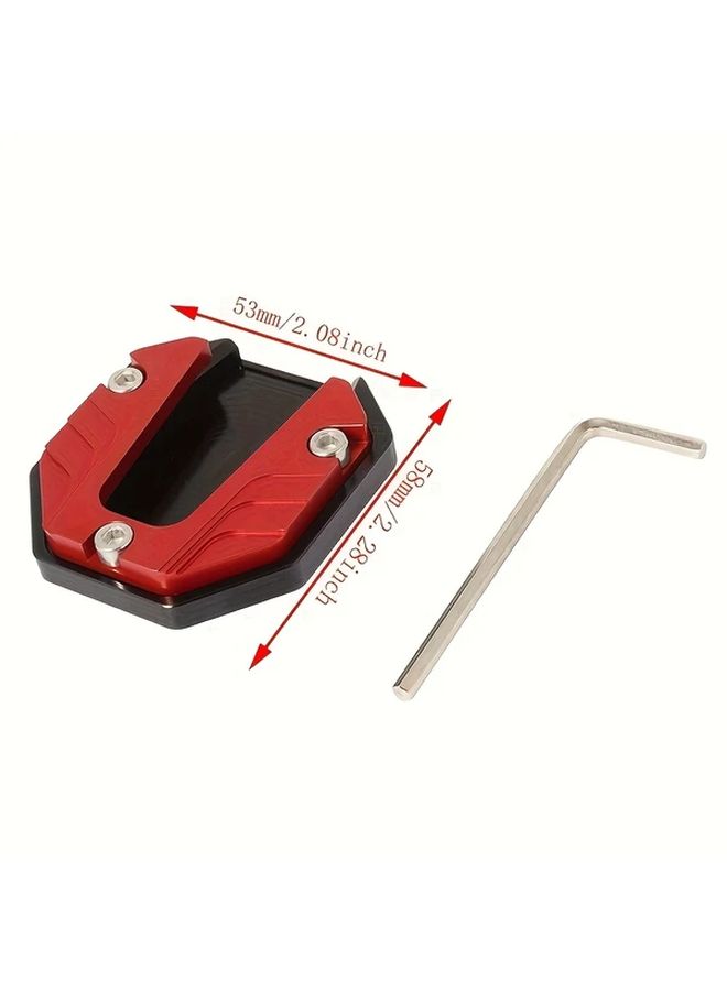 Black Motorcycle Footrest Extension Plate Heavy Duty Aluminum Alloy Ergonomic Support - Image 2