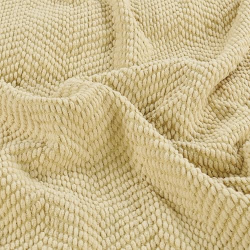 Home Soft Things Throw Blanket Knitted Tweed Throw 50'' x 60'', Light Camel, Super Soft Cozy Warm Comfortable Breathable Throw for Living Room Chair Couch Bed Sofa Bedroom Home Décor - Image 4