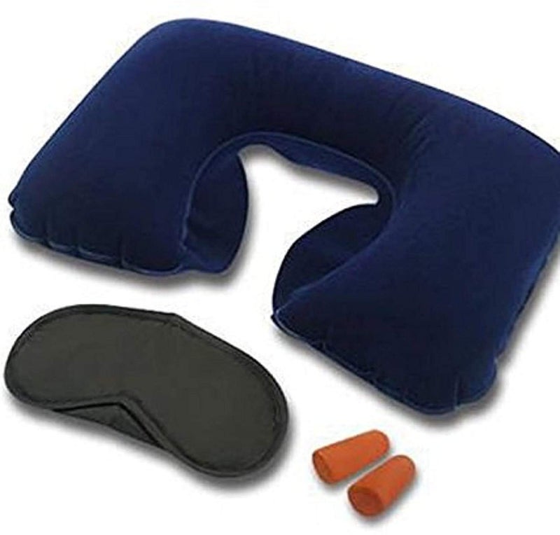 Trade Fashion INTELLIE Trade Ventures 3 in 1 Tourist Neck Travel Pillow with Cushion CarEye Mask Sleep Rest Shade and Ear Plug Multicolour - Image 3