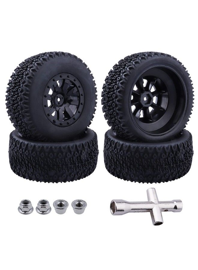 Hobbypark Pre Glued Rc Tires And Wheels 12Mm Hex For 1/10 Scale Rc Short Course Truck Traxxas Slash 4X4 2Wd Redcat Blackout Xte Sc Tr10 Losi 22S Sct 4Pcs (Style C) - Image 2