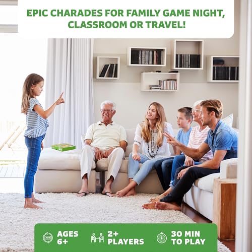 Clever Fox Play Epic Charades Game for Kids Ages 6 200 Act Out Explain Cards with Illustrations Timer Fun Educational Games for Kids 812 for Family Party Classroom Travel - Image 5