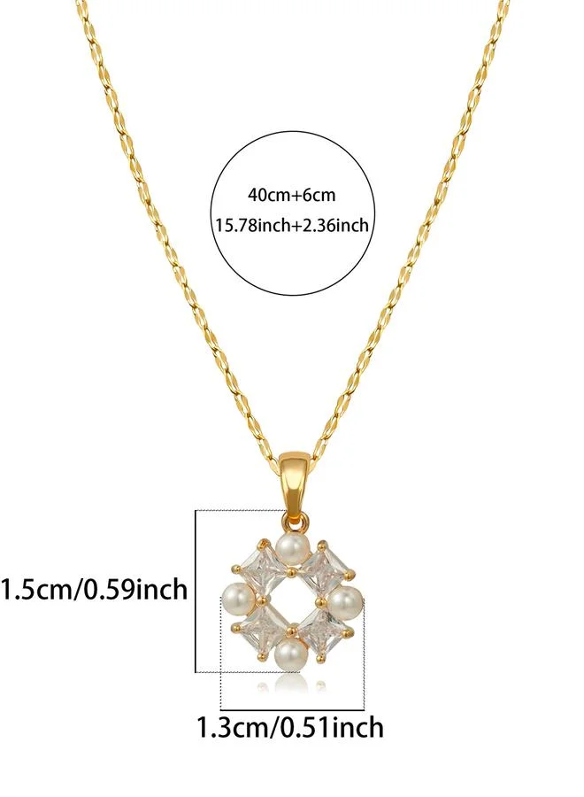 Take Two  Embellished Faux Pearl Decor Necklace for Women | Best Price UAE