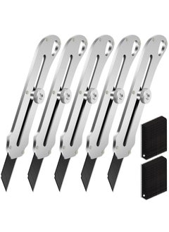 5 Pcs Retractable Utility Knife, Stainless Steel Utility Knife, Heavy Duty Multifunctional Box Cutter with 50 Pcs Replaceable Blades for Office, Home, School - pzsku/Z0F16DEDFC56255CD6F08Z/45/_/1723284147/5173cf1f-0b57-417e-ae67-00a728124806