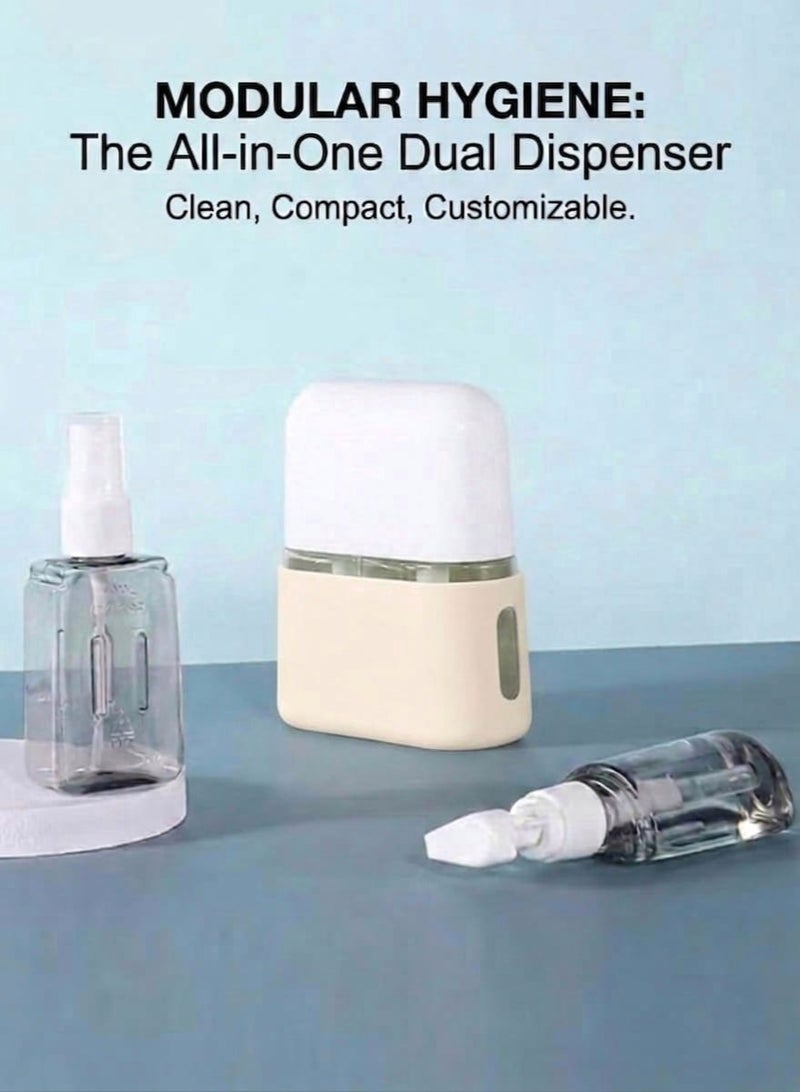 Travel Dispenser Bottle, 2-In-1 Leak Proof Containers For Toiletries with Labels and Storage Box - Image 1