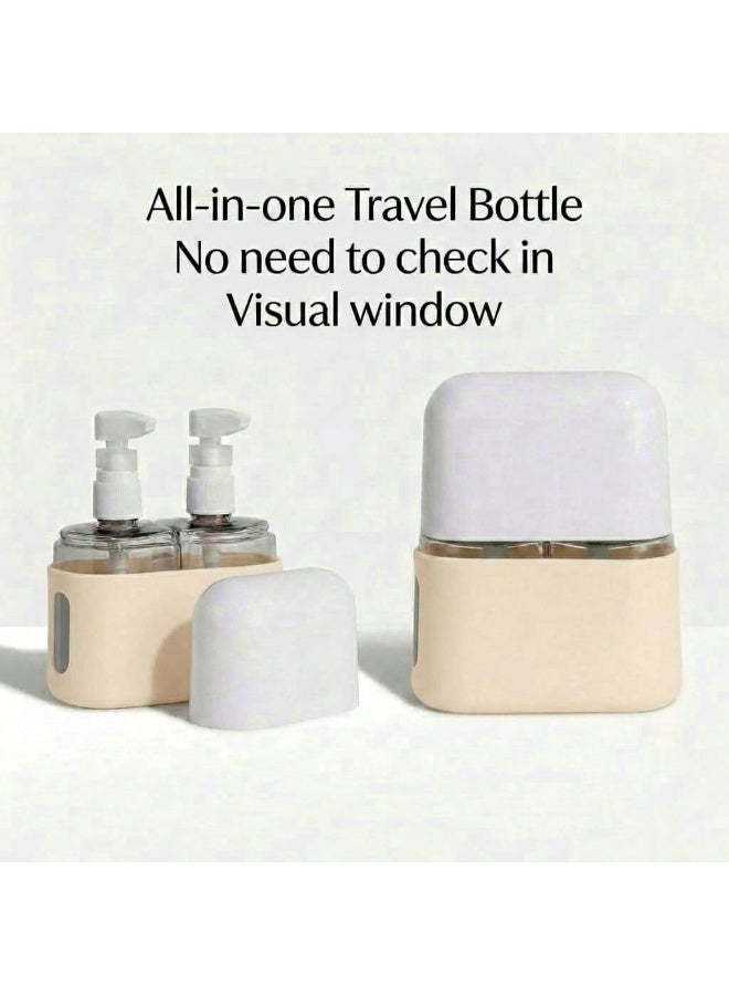 Travel Dispenser Bottle, 2-In-1 Leak Proof Containers For Toiletries with Labels and Storage Box - Image 2