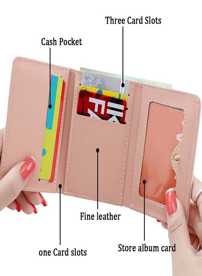 Alexvyan Compact Tri-fold Wallet PU Leather, Women's Purse Wallet Organizer Female Hand Clutch Women/Ladies/Girls Wallets Credit Card Holder with Twist Lock-Green - Image 5