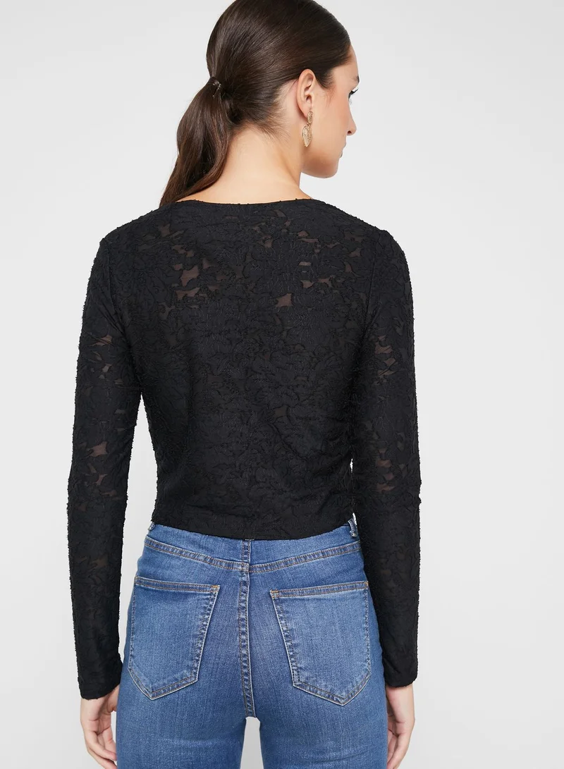 VERO MODA Sweetheart Neck Printed Top